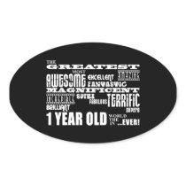 Cool Modern 1st Birthdays : Greatest 1 Year Old Sticker