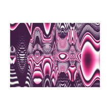 Cool Modern Abstract Funky Waves Gallery Wrapped Canvas