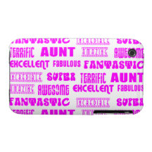 Cool Modern Design for Aunts : Positive Words Case-Mate iPhone 3 Cases