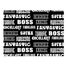 Cool Modern Design for Bosses : Positive Words Post Cards
