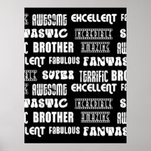 Cool Modern Design for Brothers : Positive Words Print