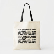 Cool Modern Design for Godfathers Positive Words Bag