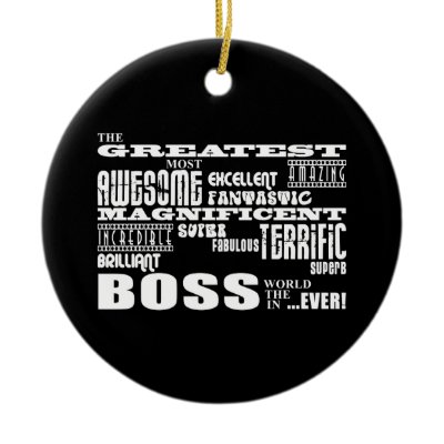 Cool Modern Fun Bosses : Greatest Boss Ornament by TheFunFactory