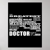 Cool Modern Fun Doctors Greatest Doctor World Ever Print