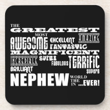 Cool Modern Fun Funny Nephews : Greatest Nephew Drink Coasters