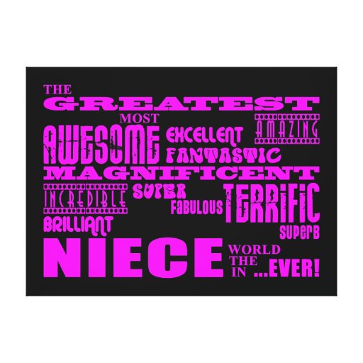 Cool Modern Fun Nieces : Greatest Niece Gallery Wrapped Canvas