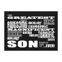 Cool Modern Fun Sons : Greatest Son Canvas Prints