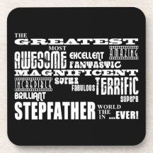 Cool Modern Fun Stepfathers : Greatest Stepfather Beverage Coaster