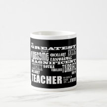 Cool Modern Fun Teachers : Greatest Teacher World Mug