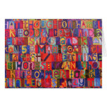 Cool modern letter mosaic greeting card