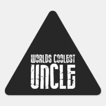 Cool Modern Urban Uncles : Worlds Coolest Uncle Triangle Sticker