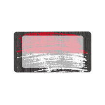 Cool Monacan flag design Custom Address Label