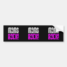 Cool Mothers Day Birthdays Christmas : Moms Rock Bumper Sticker