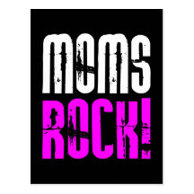 Cool Mothers Day Birthdays Christmas : Moms Rock Post Cards