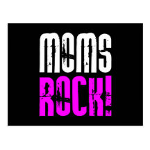 Cool Mothers Day Birthdays Christmas : Moms Rock Post Cards