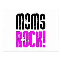 Cool Mothers Day Birthdays Christmas : Moms Rock Post Card