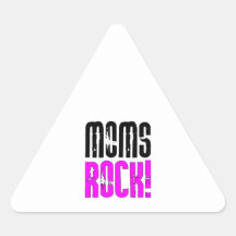 Cool Mothers Day Birthdays Christmas : Moms Rock Sticker