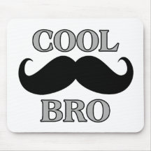 Cool Moustache Bro Mousepads