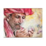 Cool Mr. Smoker digital watercolour portrait