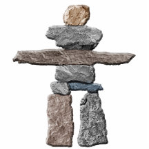 Cool Native American Inukshuk Sculpted Keychain Photo Cut Out