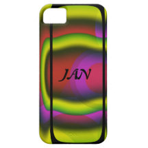 Cool Neon Abstract case with Monogram iPhone 5 Cover