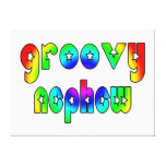 Cool Nephews Birthdays Christmas Groovy Nephew Stretched Canvas Prints