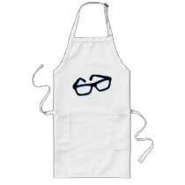 Cool Nerd Glasses in Black & White Apron