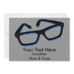 Cool Nerd Glasses in Black & White invitations