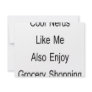 Cool Nerds Like Me Also Enjoy Grocery Shopping Personalized Invitation
