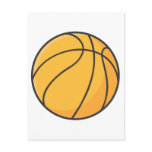 Cool Orange Basketball Cartoon postcards