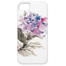 Cool oriental chinese classic watercolor flowers iPhone 5 case