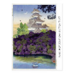Cool oriental japanese Ancient Castle Palace art Post Cards