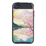 Cool oriental japanese Fuji spring cherry tree art Cover For iPhone 4