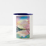 Cool oriental japanese Fuji spring cherry tree art Coffee Mugs