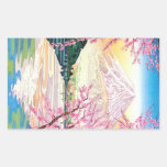 Cool oriental japanese Fuji spring cherry tree art Sticker