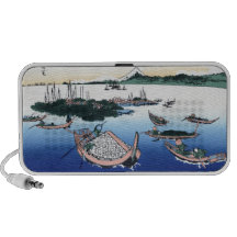 Cool oriental japanese Hokusai Fuji View landscape Mp3 Speakers