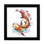 Cool Oriental Japanese Lucky Koi Flower Lotus Jewelry Box