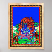 Cool oriental tibetan thangka Acalanatha tattoo Posters