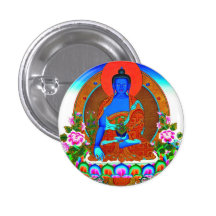 Cool oriental tibetan thangka Bhaisajyaguru tattoo Button
