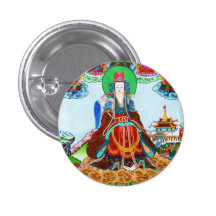 Cool oriental tibetan thangka Golden Mother Pinback Buttons