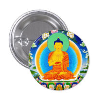 Cool oriental tibetan thangka Prabhutaratna Buddha Button