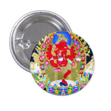Cool oriental tibetan thangka Red Jambhala tattoo Pinback Button