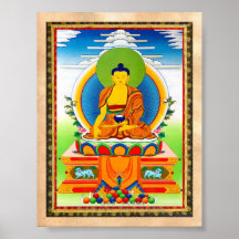 Cool oriental tibetan thangka tattoo Aksobhya Print