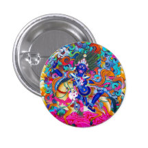Cool oriental tibetan thangka tattoo Palden Lhamo Button