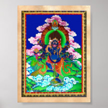 Cool oriental tibetan thangka Ucchusma tattoo Print