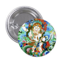 Cool oriental tibetan thangka White Jambhala Pins