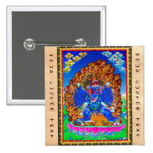 Cool oriental tibetan thangka Yamantaka tattoo Buttons