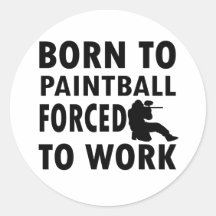 Cool Paintball Designs Round Stickers