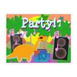 Cool Party DJ Dinosaur Postcard