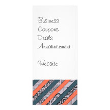 Cool Pattern Diagonal Stripes Coral Indigo Purple Custom Rack Cards